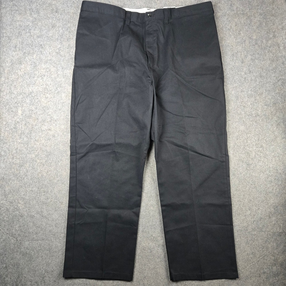 Dickies Work Pants Mens 44x30 Black Twill Chino Skater Utility Outdoors NEW
